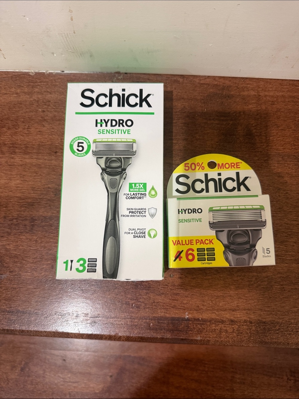 NWT Schick Hydro Sensitive Razor + Value Pack
